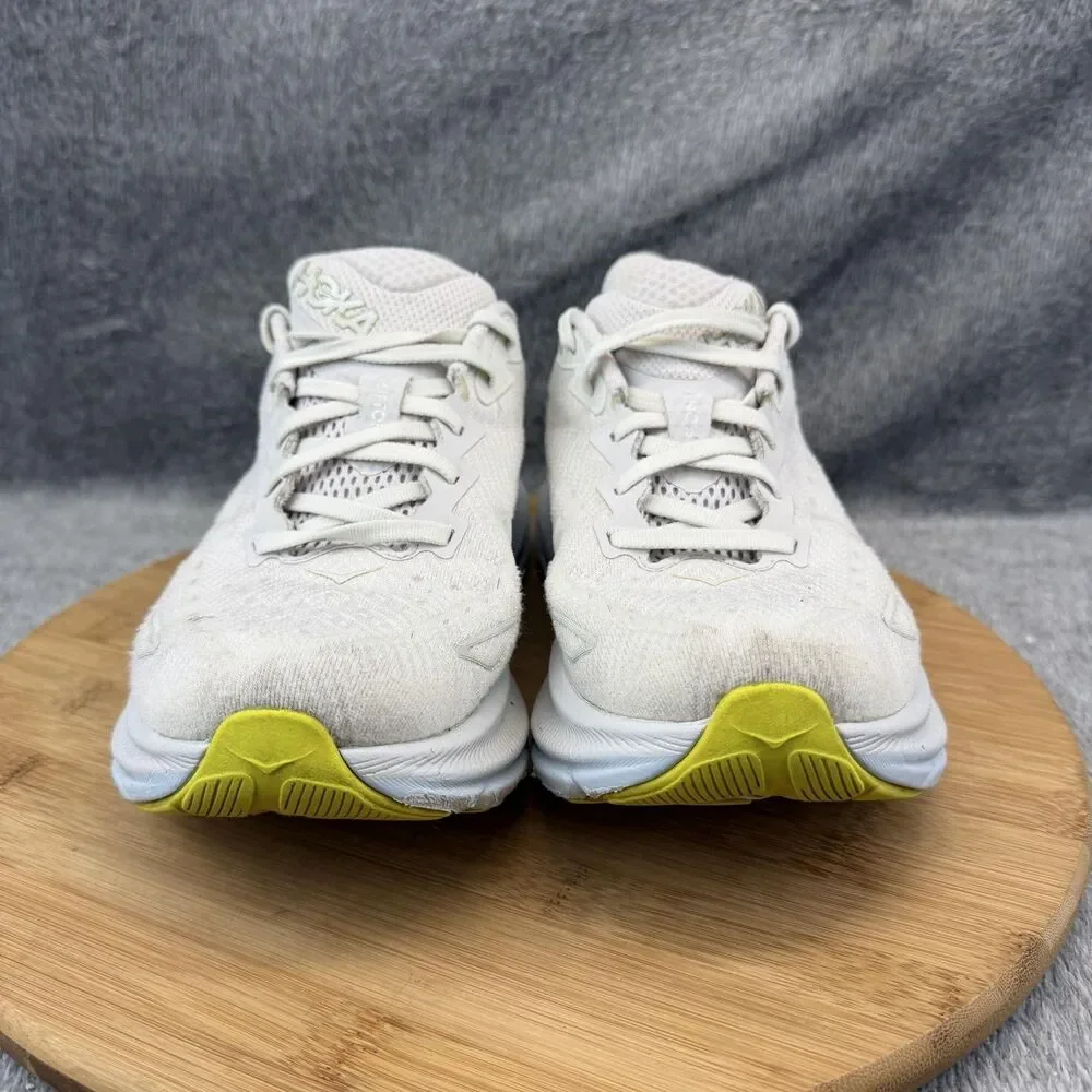 Hoka One One Clifton 9 Shoes Womens Size 7.5 White Running Sneakers 1127896 NCIW
